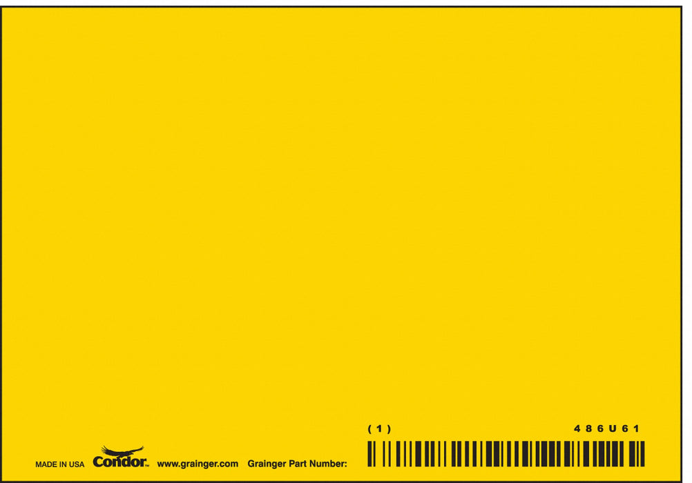 Safety Sign 3 1/2 inx5 in Polyethylene