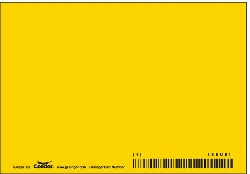 Safety Sign 3 1/2 inx5 in Polyethylene
