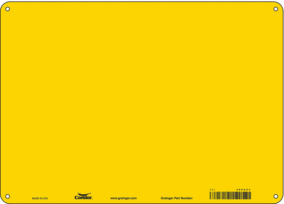Safety Sign 10 inx14 in Polyethylene