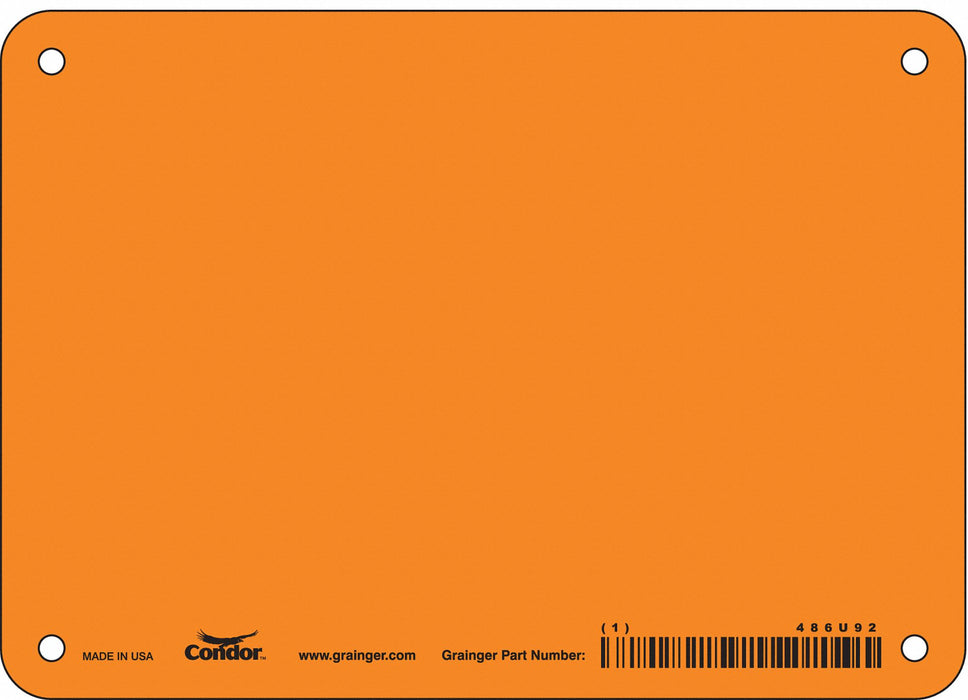 Safety Sign 5 inx7 in Polyethylene