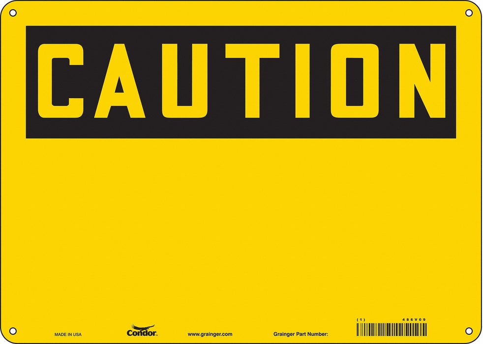 Safety Sign 10 inx14 in Aluminum