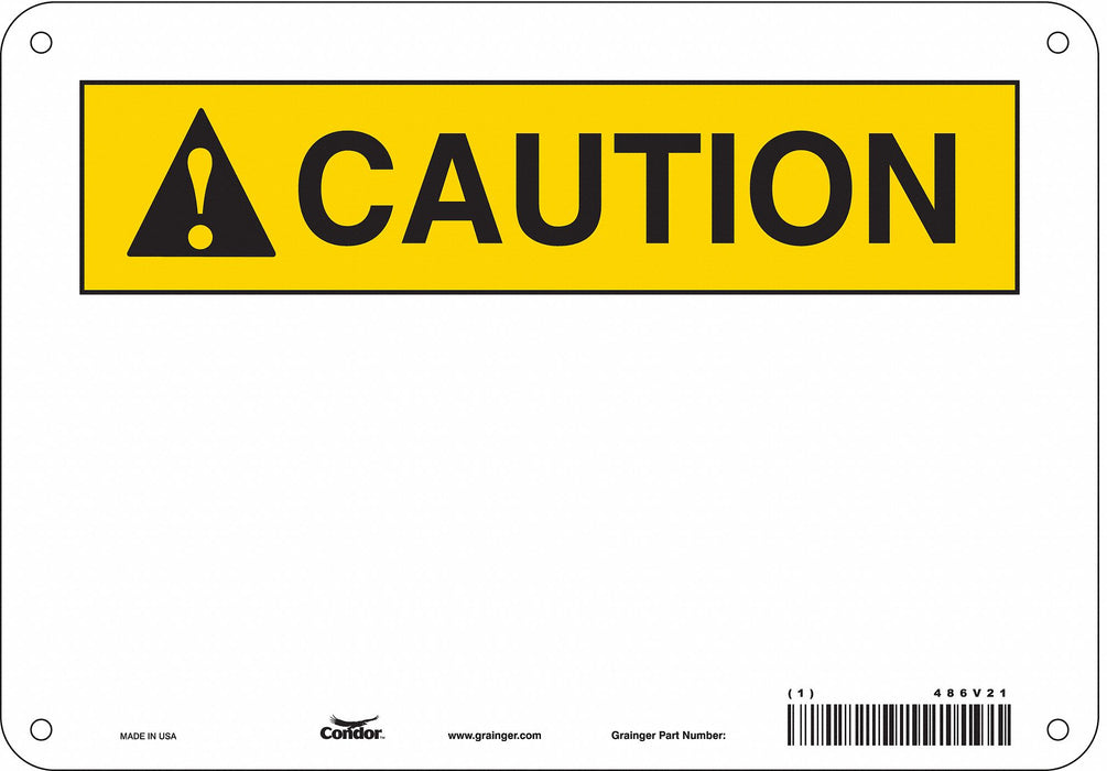 Safety Sign 7 in x 10 in Aluminum