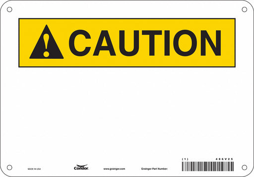 Safety Sign 7 inx10 in Polyethylene