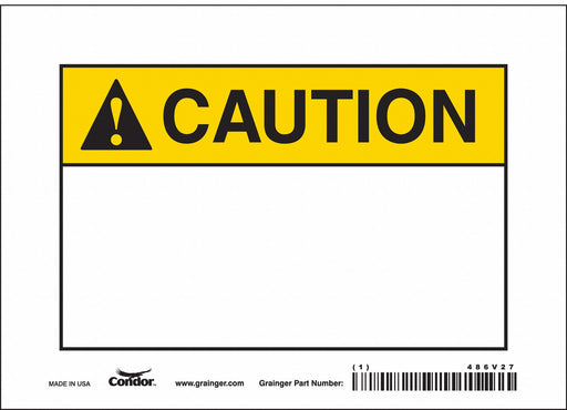Safety Sign 5 inx7 in Vinyl