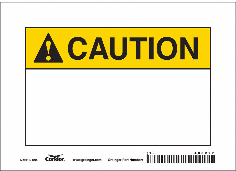 Safety Sign 5 inx7 in Vinyl
