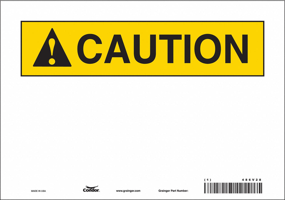 Safety Sign 7 inx10 in Vinyl