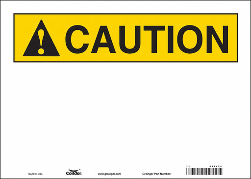 Safety Sign 10 in x 14 in Vinyl