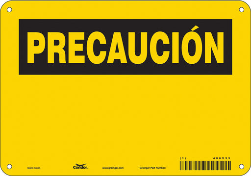 Safety Sign 7 in x 10 in Polyethylene