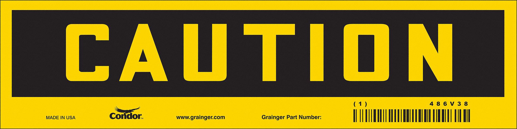 Safety Sign 2.25in x 9in Vinyl