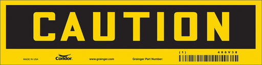Safety Sign 2.25in x 9in Vinyl