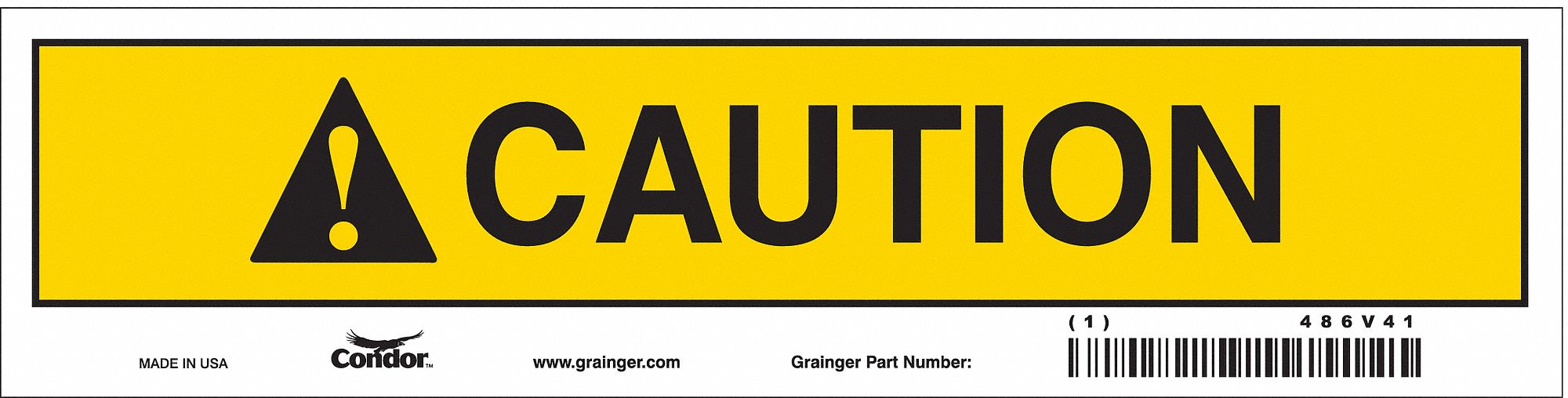Safety Sign 2.25in x 9in Vinyl