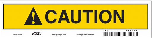 Safety Sign 2.25in x 9in Vinyl