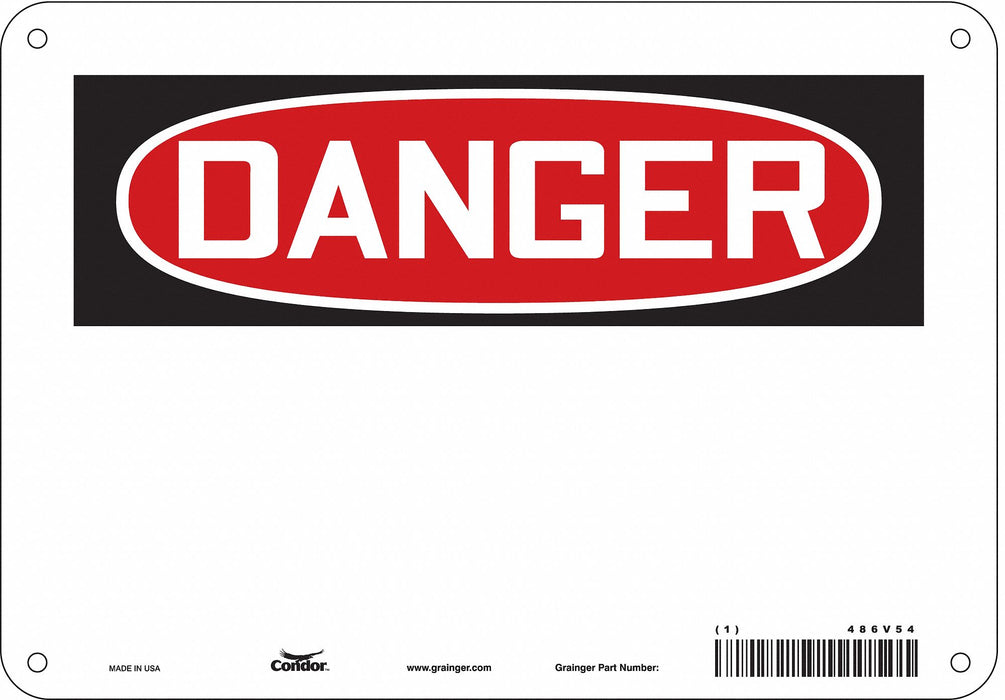 Safety Sign 7 inx10 in Polyethylene
