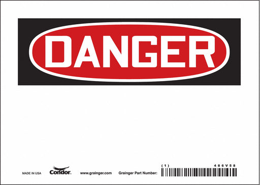 Safety Sign 5 inx7 in Vinyl