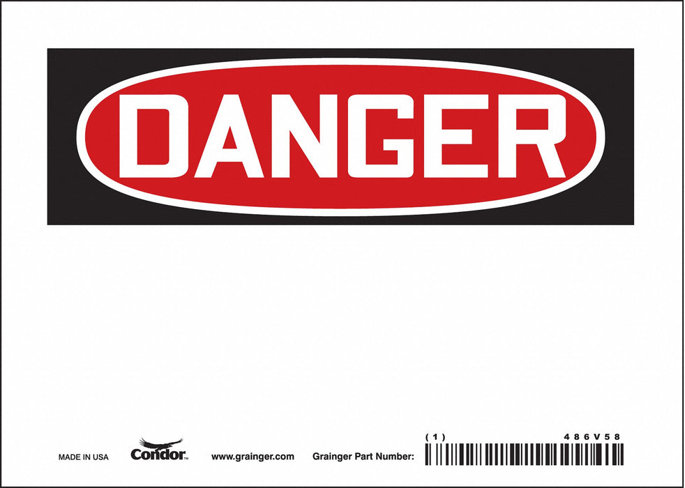 Safety Sign 5 inx7 in Vinyl