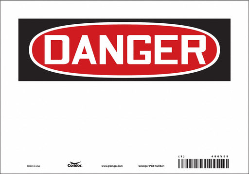 Safety Sign 7 inx10 in Vinyl