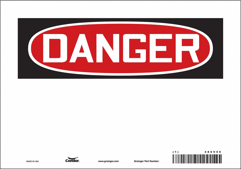 Safety Sign 7 inx10 in Vinyl