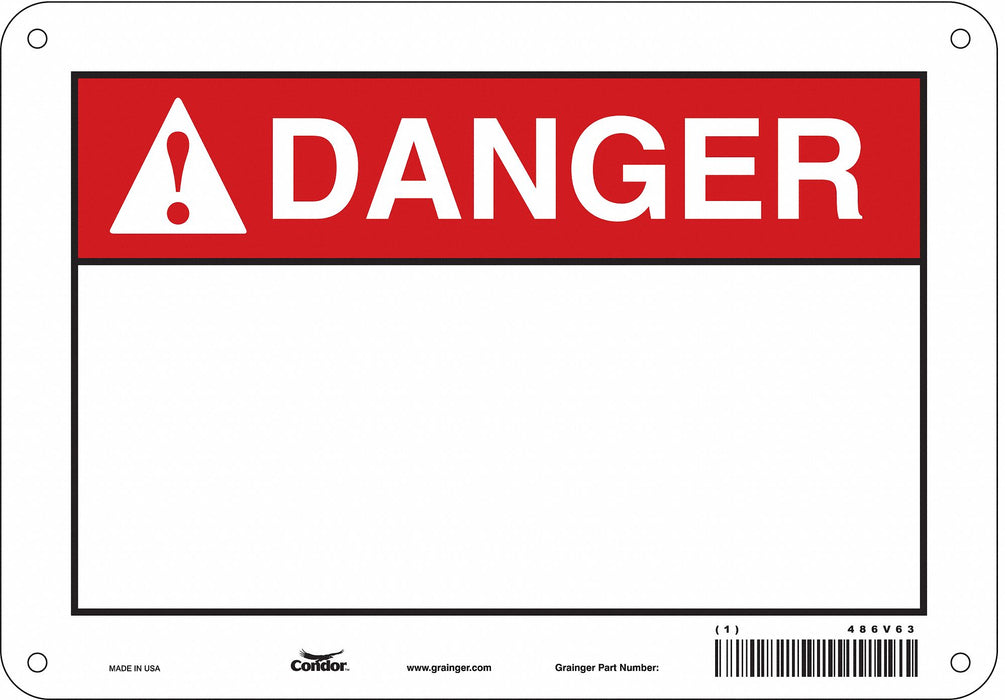 Safety Sign 7 in x 10 in Aluminum