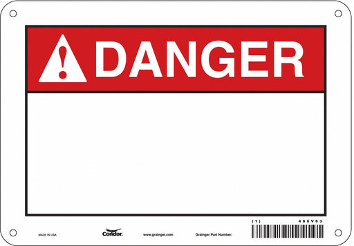Safety Sign 7 in x 10 in Aluminum