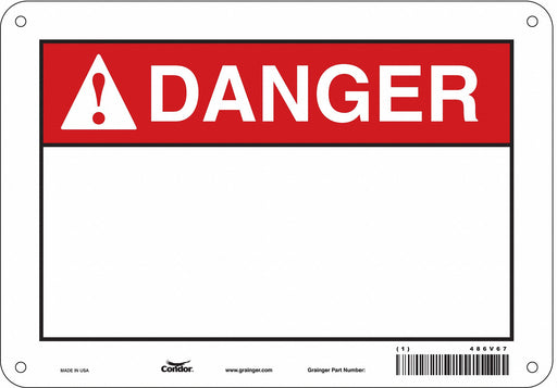 Safety Sign 7 in x 10 in Polyethylene
