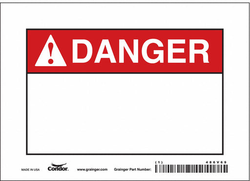 Safety Sign 5 in x 7 in Vinyl