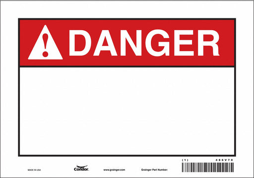 Safety Sign 7 inx10 in Vinyl