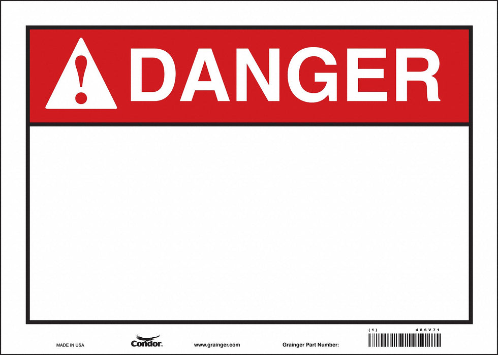 Safety Sign 10 inx14 in Vinyl
