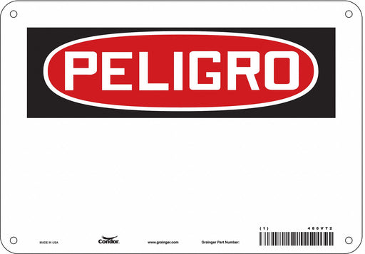 Safety Sign 7 in x 10 in Aluminum