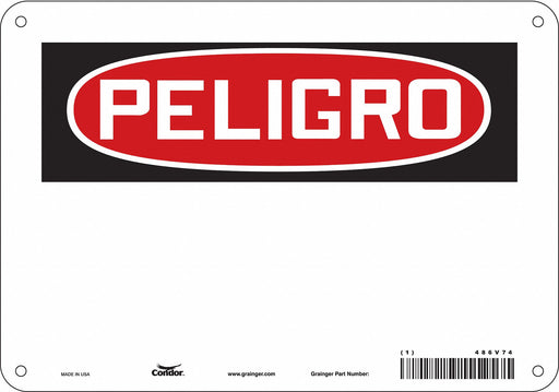 Safety Sign 7 inx10 in Polyethylene