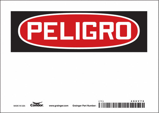Safety Sign 5 in x 7 in Vinyl