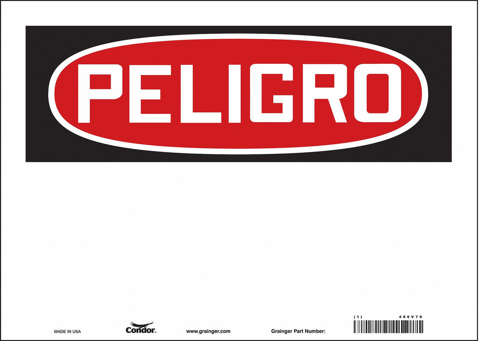 Safety Sign 10 in x 14 in Vinyl