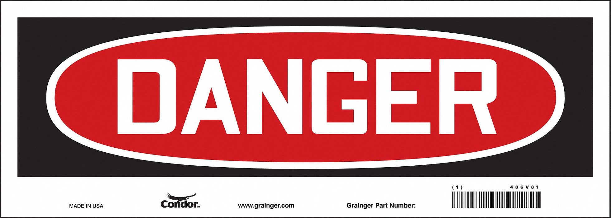 Safety Sign 5 in x 14 in Vinyl
