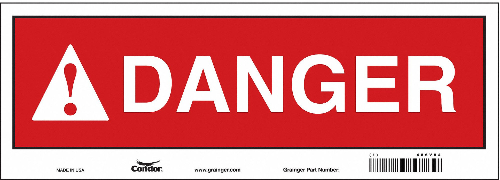 Safety Sign 5 in x 14 in Vinyl