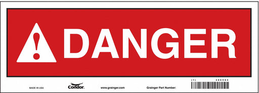 Safety Sign 5 in x 14 in Vinyl