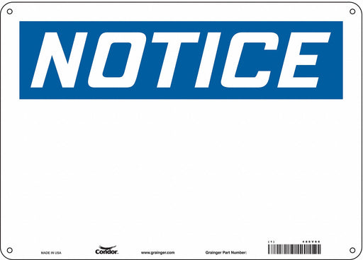 Safety Sign 10 inx14 in Aluminum