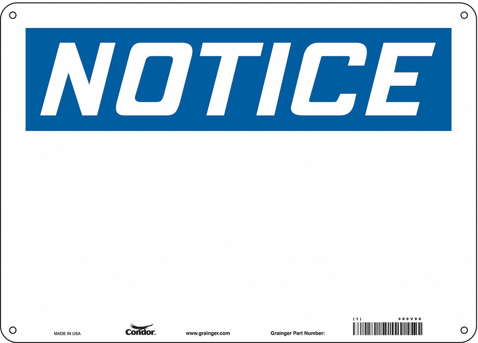 Safety Sign 10 inx14 in Aluminum