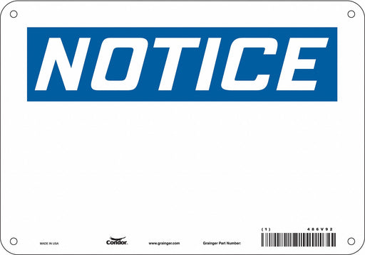 Safety Sign 7 inx10 in Polyethylene