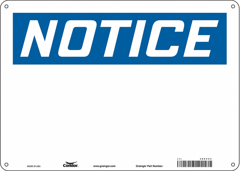 Safety Sign 10 inx14 in Polyethylene