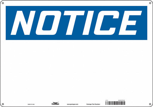 Safety Sign 14 inx20 in Polyethylene
