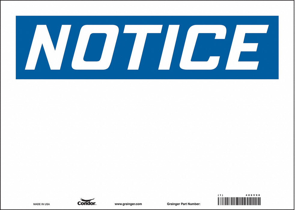 Safety Sign 10 inx14 in Vinyl