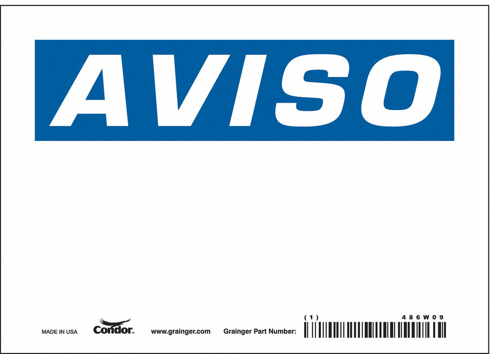 Safety Sign 5 in x 7 in Vinyl