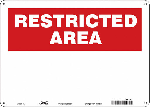 Safety Sign 10 inx14 in Polyethylene