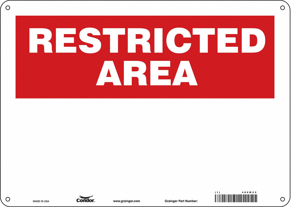 Safety Sign 10 inx14 in Polyethylene