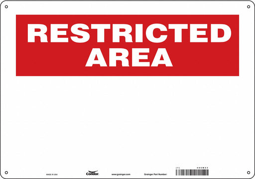 Safety Sign 14 inx20 in Polyethylene