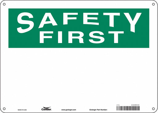 Safety Sign 10 inx14 in Aluminum