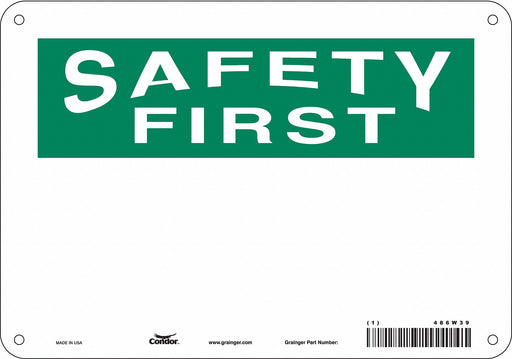 Safety Sign 7 inx10 in Polyethylene