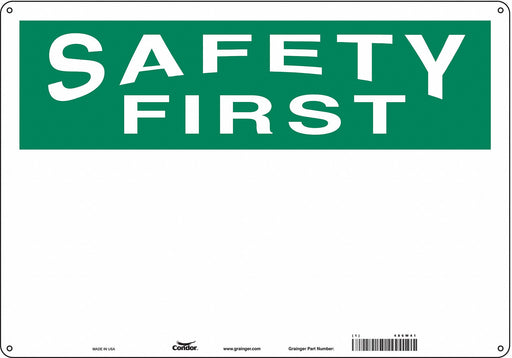 Safety Sign 14 inx20 in Polyethylene