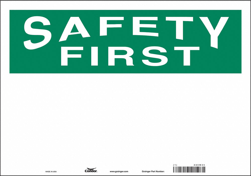 Safety Sign 14 in x 20 in Vinyl