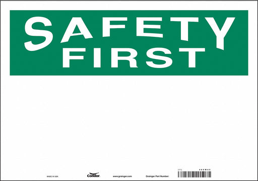 Safety Sign 14 in x 20 in Vinyl