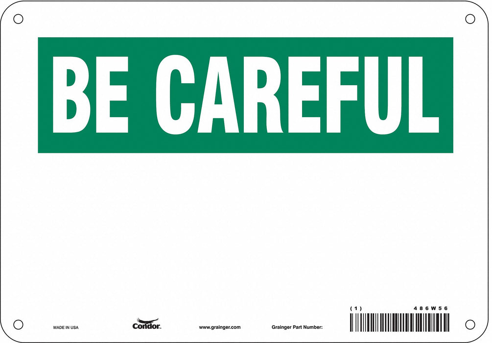 Safety Sign 7 in x 10 in Aluminum